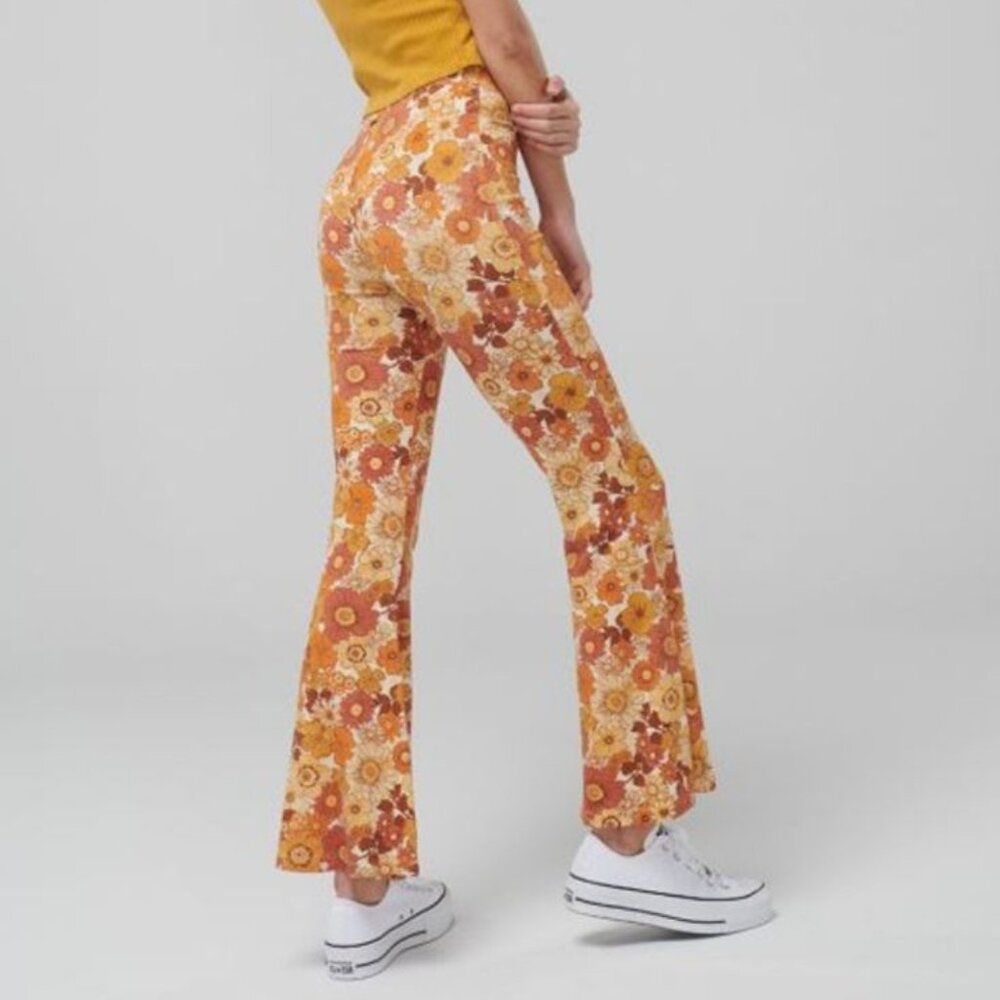Ghanda Rosa Flares Retro Floral Bell Bottom Pants